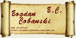 Bogdan Čobanski vizit kartica